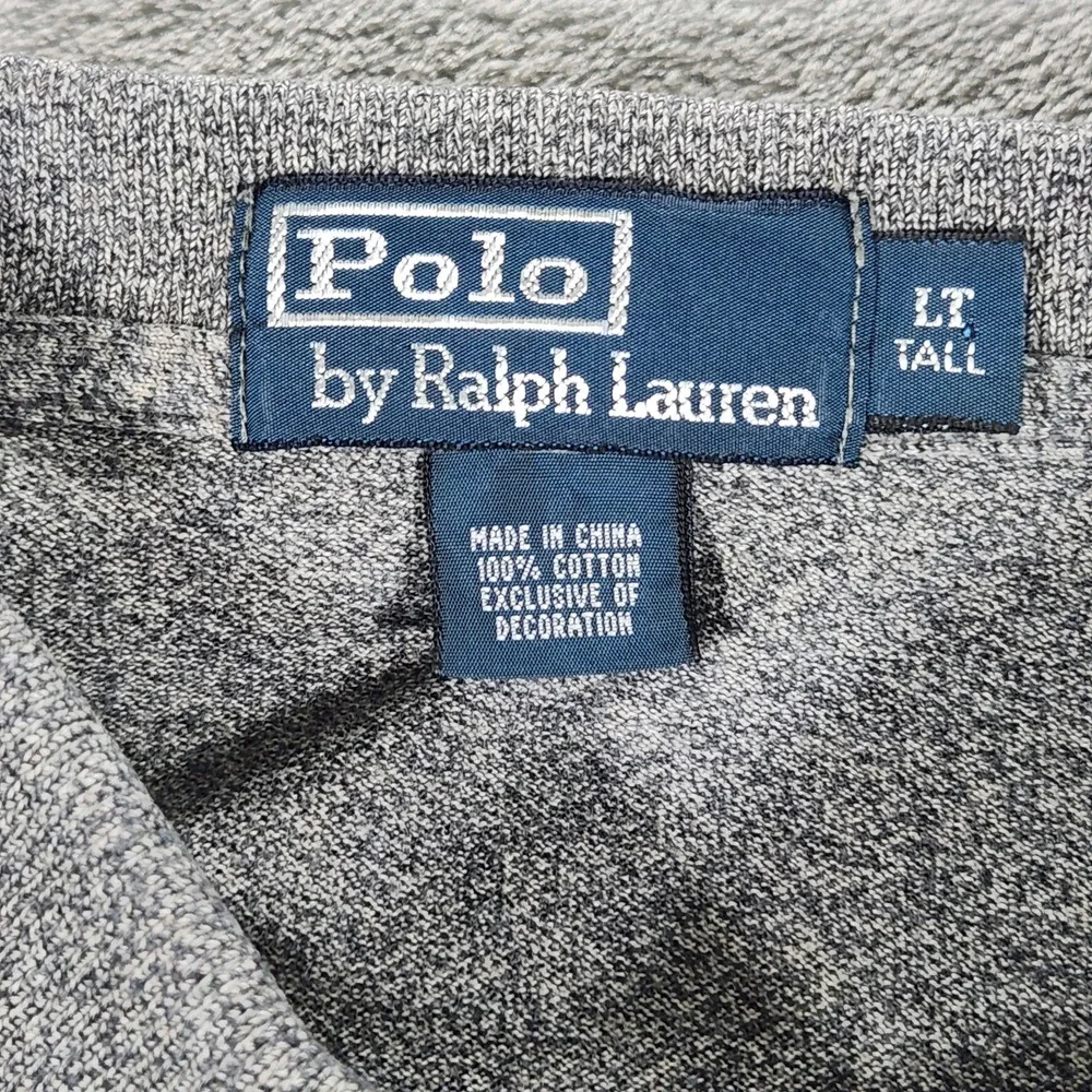 Polo Ralph Lauren Big Pony‎ 3 Polo Shirt Mens LT Gray Short Sleeve Collared Knit